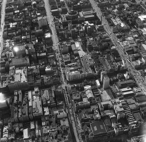 Negative - Aerial View of Melbourne, circa 1965