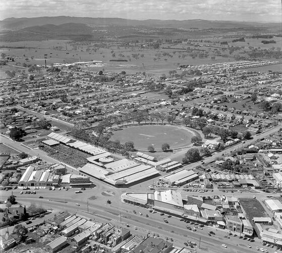 Negative - Aerial View of Dandenong, Victoria, 1953