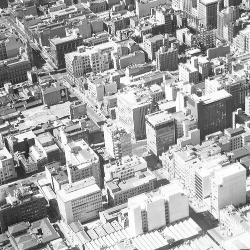 Negative - Aerial View of Melbourne, 1950-1960