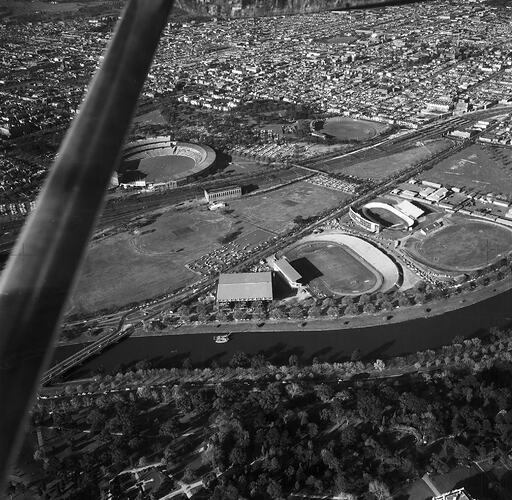 Negative - Aerial View of Melbourne, circa 1962
