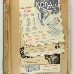 Scrapbook - Kodak Australasia Pty Ltd, Advertising Clippings, 'Journal of Pharmacy', Abbotsford, 1937-1957