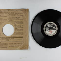 Disc Recording - Edison, Double-Sided, 'Ah! Mon Fernand' & 'Connais - Tu Le Pays', 1919-29