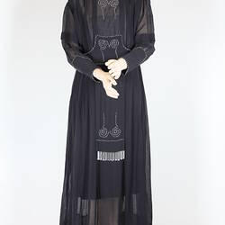 Dress - Black Georgette, circa 1920