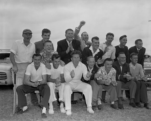 Crowd at a Cricket Game, Port Melbourne, Victoria, 01 Feb 1960
