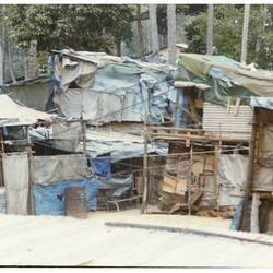 Digital Photograph - Typical Housing, Refugee Camp, Pulau Bidong, Malaysia, Apr 1981