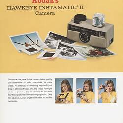 Publicity Flyer - Eastman Kodak, 'Kodak's Hawkeye Instamatic II Camera', 1969