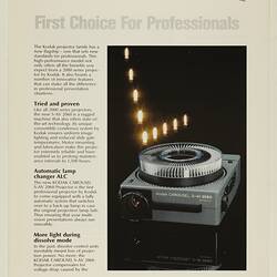 Publicity Flyer - Kodak AG, 'First Choice For Professionals', Stuttgart, Germany, Sep 1988