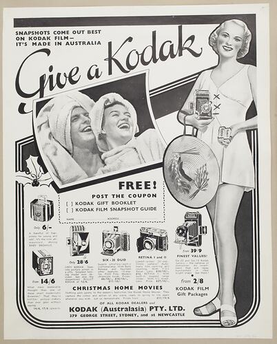Leaflet - 'Give a Kodak', Advertising Promotion, Kodak, Christmas 1930s