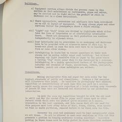 Research Notes - 'Features of the Coburg Development'. Kodak (Australasia) Pty Ltd, History of Kodak (Australasia) Pty Ltd, Coburg, circa 1960s. Page 4/5
