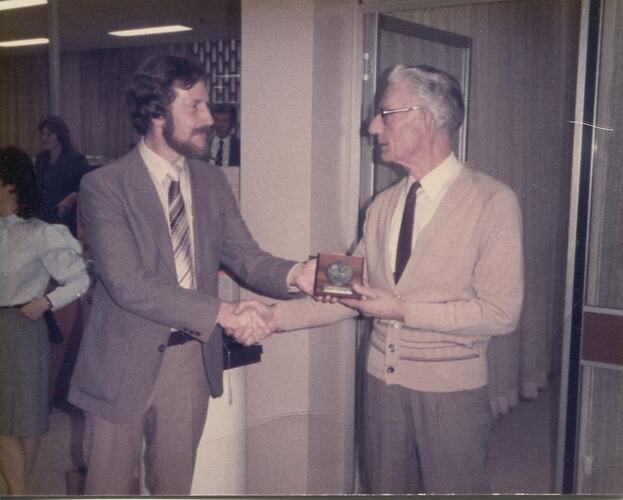 Photograph - Kodak Australasia Pty Ltd, Ron Williamson Receiving Safety Award, circa 1980s