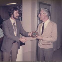 Photograph - Kodak Australasia Pty Ltd, Ron Williamson Receiving Safety Award, circa 1980s