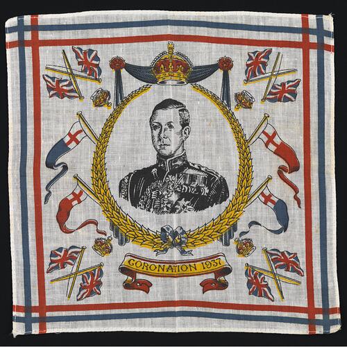 Handkerchief - Coronation, King George VI, 1937