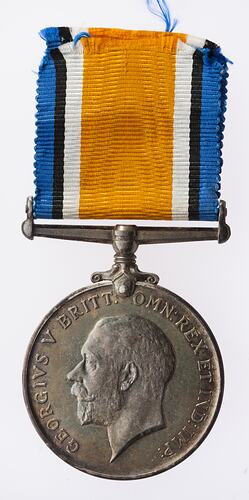 Medal - British War Medal, Great Britain, Acting Sergeant William Marcus Osborne, 1914-1920 - Obverse