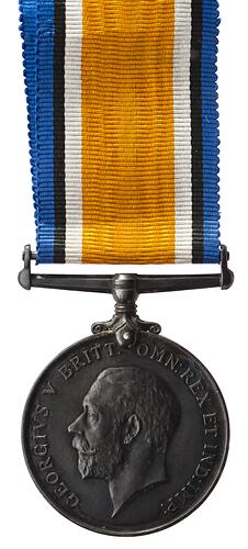Medal - British War Medal, Great Britain, Corporal Harry Watkins, 1914-1920 - Obverse