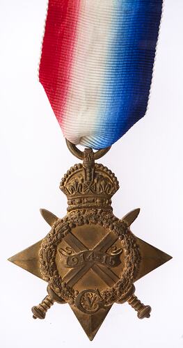 Medal - 1914-1915 Star, Great Britain, Corporal Paul Ernest Kelsey, 1918 - Obverse