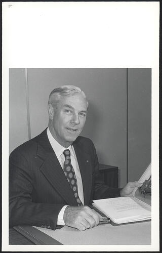 Black and white photograph of a man.