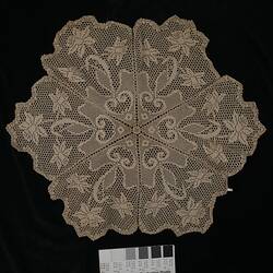 Table Cloth - Elaine Colbert, Crocheted, Circular, 1940s