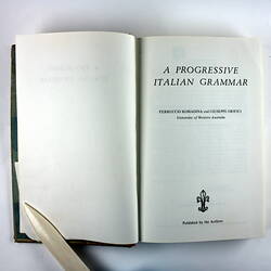 Front page of book.