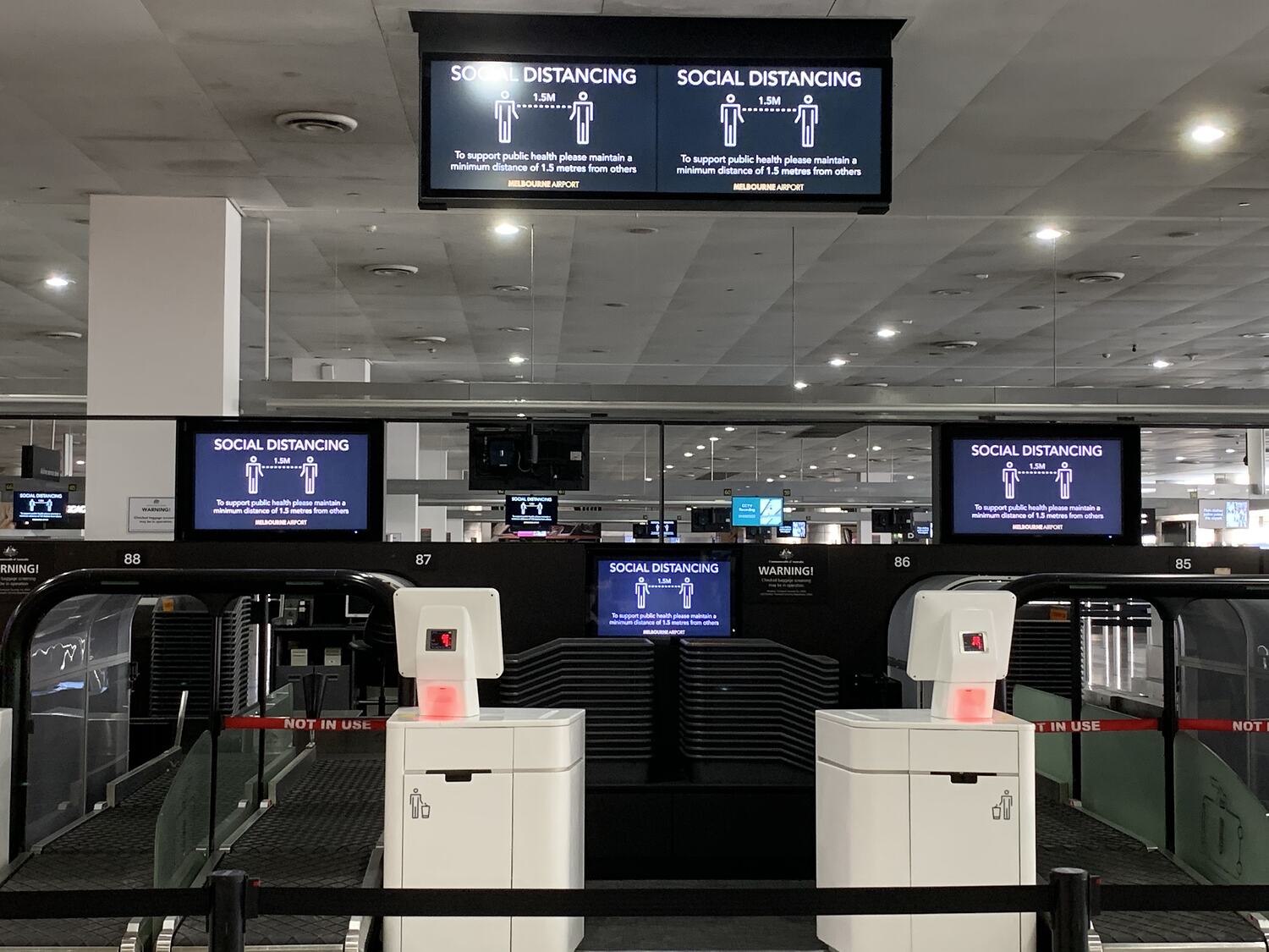 Digital Photograph Empty Checkin Desks, Melbourne Airport