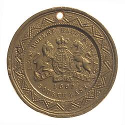 Medal - Diamond Jubilee of Queen Victoria, Bourke East Ward, Robert Harper, Victoria, Australia, 1897