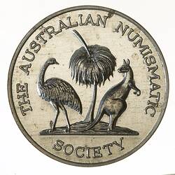 Medal - 60th Anniversary of Australian Numismatic Society, New South Wales, Australia, 1973