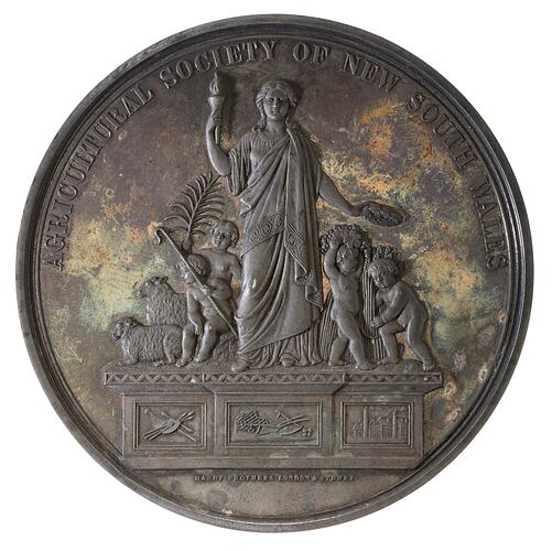Medal - Agricultural Society of New South Wales, Practice with Science, 1873