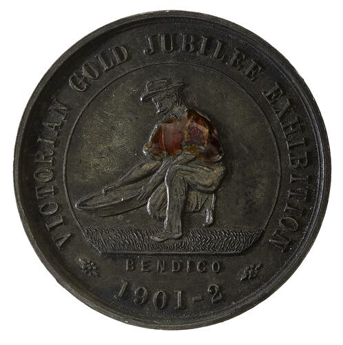 Medal - Victorian Gold Jubilee Exhibition Bendigo Prize, 1901 - 1902 AD