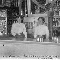Negative - Staff Behind Counter at Easton's Baker, Wonthaggi, Victoria, 1912
