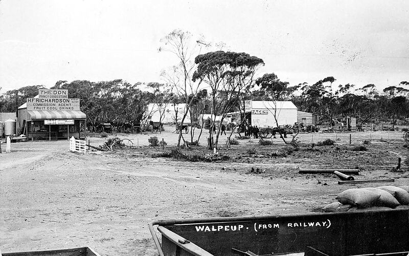 View of Walpeup township from railway.
