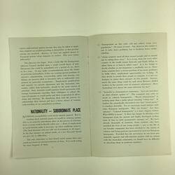 HT 56084, Pamphlet - 'Why Does White Australia Matter?', Victorian Association for Immigration Reform, Melbourne, circa 1968 (MIGRATION), Document, Registered