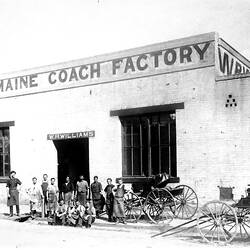 Negative - Castlemaine Coach Factory, Victoria, 1905-1915
