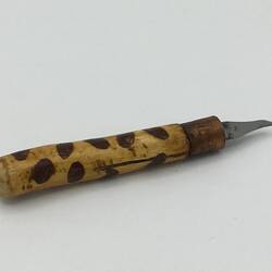 HT 58385, Knife - Metal With Carved Wooden Handle, Joseph Scerri, Brunswick, circa 1980s-2010s (ART & CRAFT), Object, Registered