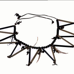 Necklace - Prue Acton, Wooden Zig-Zag Rods, 1970s