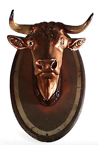 Sign - Bull and Mouth Hotel [bull's head]