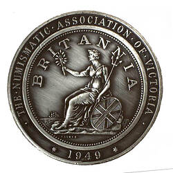 Medal - Annand Smith Token Centenary, Numismatic Association of Victoria, Australia, 1949