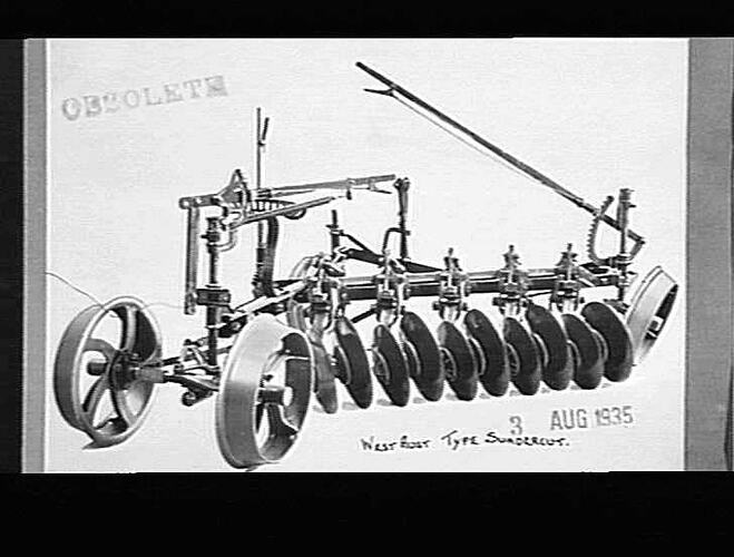 CULTIVATORS: WEST AUST TYPE `SUNDERCUT': 3 AUG 1935