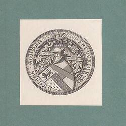 Bookplate of Frederick Ducane Godman from Osbert Salvin [Collected articles from The Ibis on the ornithology of Central America]
