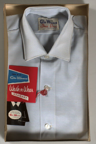 Shirt - White/Blue Stripes [Boxed with Hanger]