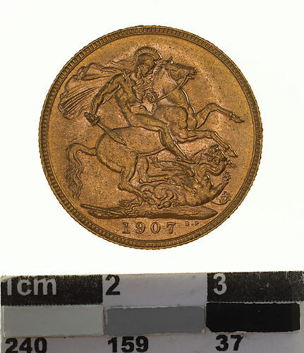Coin - Sovereign, Western Australia, Australia, 1907, photographed by Museums Victoria
