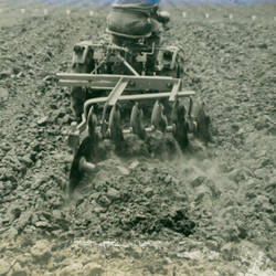 Photograph - Daniel Harvey Pty Ltd, Tractor Towing a Wheeled Stuble Mulcher, Victoria, circa 1920s-1940s