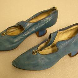 Pair of Shoes - Blue Kid Leather