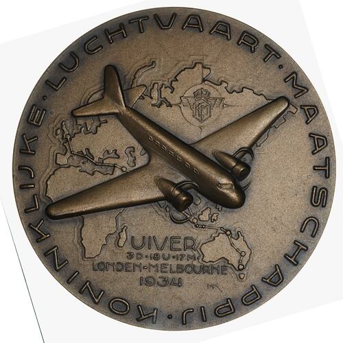 Medal - MacRobertson International Air Race, Netherlands, 1934 - Obverse