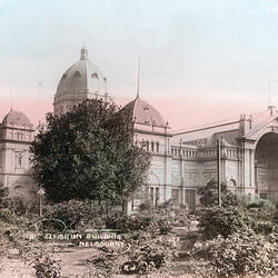 Postcard - South West Facade, Exhibition Building, Robert Jolley, Melbourne, post 1905