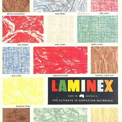 Trade Literature - Laminex Pty Ltd, Laminate Sheeting, 1955, Front Cover