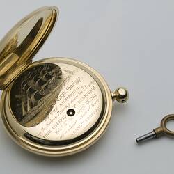 Pocket Watch - J. McCabe, London, Presented to Captain Enright, Clipper Ship Lightning, 1857