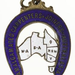 Badge - Amalgamated Carpenters & Joiners Australasia, G.A. Miller, Sydney,1922-1944