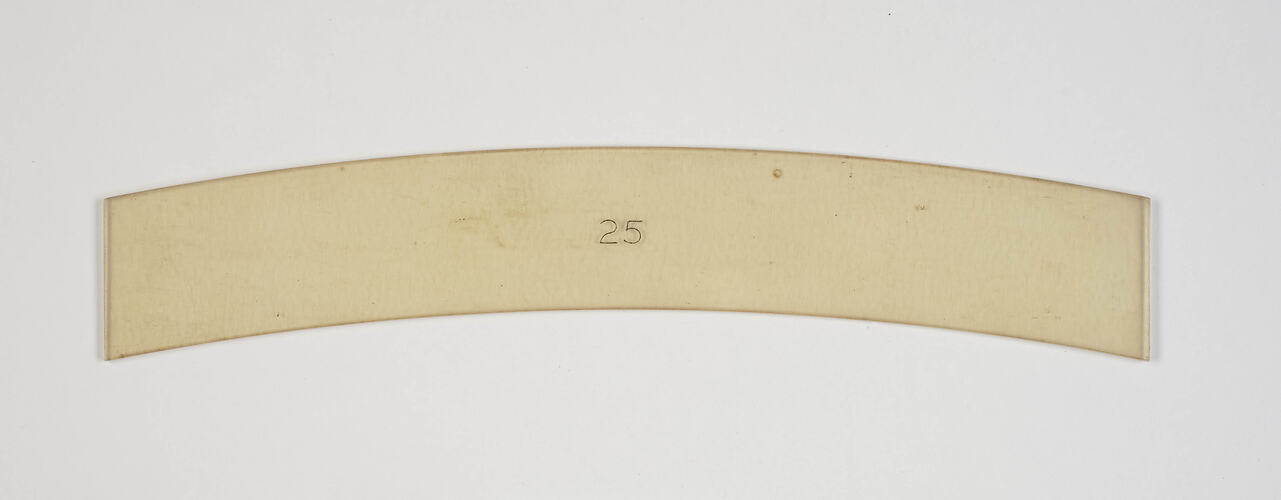 Curve - Drawing Tool, Number 25, Yellow Plastic, circa 1940s-1970s