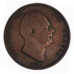 Coin - Halfpenny, William IV, Great Britain, 1837