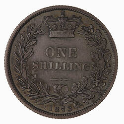 Coin - Shilling, Queen Victoria Great Britain, 1873 (Reverse)