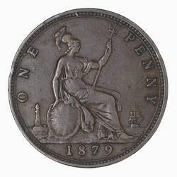 Coin - Penny, Queen Victoria, Great Britain, 1879 (Reverse)